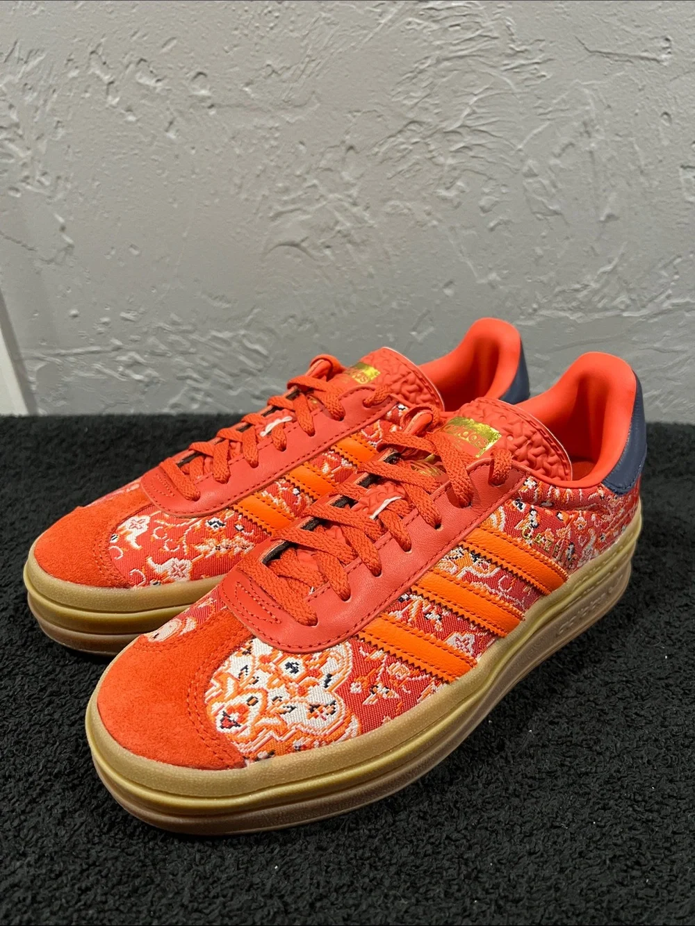 🔥 ADIDAS Gazelle Bold Ornate Preloved Red Paisley Sneakers Women’s  Sz 7 - RARE